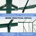 thumbnail image 3 of Anykoon 6 x 8 FT Outdoor Patio Greenhouse with Sliding Door and Adjustable Roof, Drainage System & Galvanized Base,Green, 3 of 7