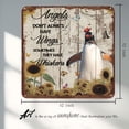 thumbnail image 3 of Angels Don't Always Have Wings Sometimes They Have Whiskers Vintage Tin Sign Penguin Lovers Gift Inspirational Quote Bathroom Metal Sign 12x12 inches, 3 of 7