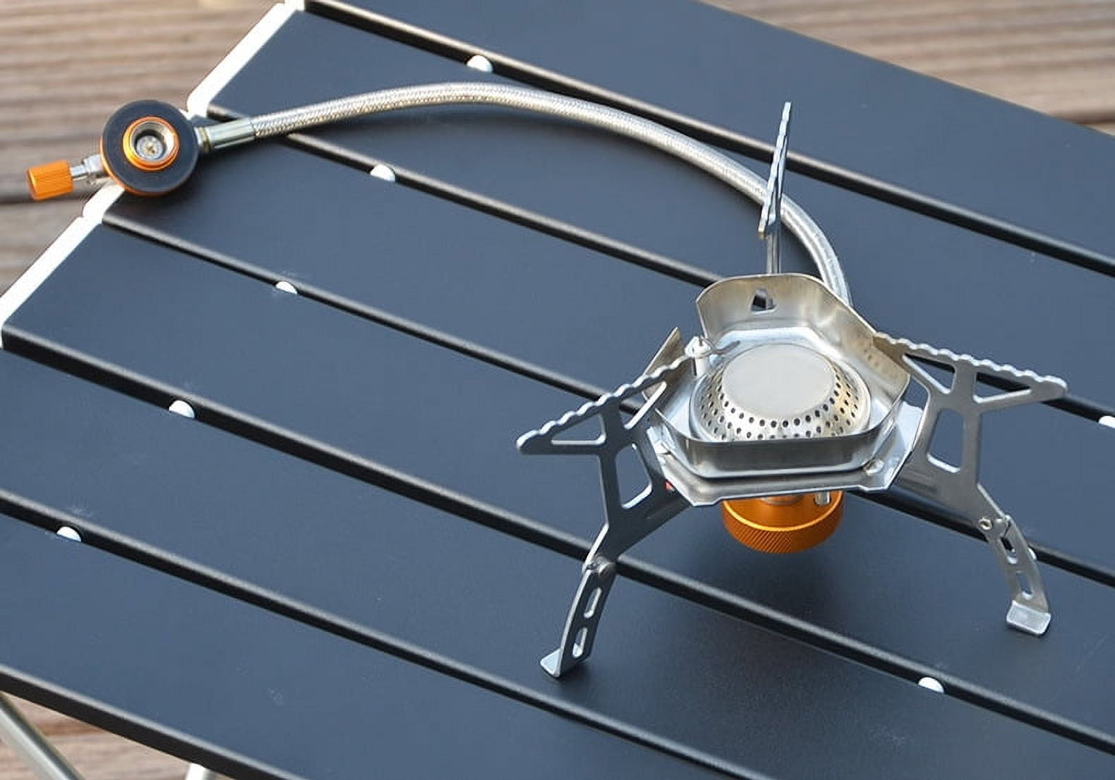 Stainless Steel Mini Windproof Camping Gas Stove Mini Outdoor Cooking Burner