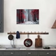 thumbnail image 6 of Red Leaves Winter Forest Canvas Wall Art, Snowy Red Tree Landscape Print, Moody Nature Artwork for Living Room Bedroom Office Decor, Ready to Hang, 6 of 6