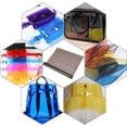 thumbnail image 5 of 12x53 Inch Holographic Clear PVC Vinyl Roll 0.4mm Laser Transparent Iridescent Rainbow Film Graphic Fabric for DIY Hair Clips Table Cloth Patchwork, 5 of 6