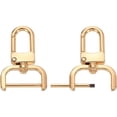 thumbnail image 1 of 2pcs Detachable Snap Hook Swivel Clasp w/Screw Bar Bag Strap Hardware Replacement, for Bag Strap Purse Lanyard DIY Craft Hardware (1 Inch, Gold), 1 of 5