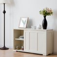thumbnail image 3 of Costway Kitchen Storage Cabinet Sideboard Buffet Cupboard Wood Sliding Door Pantry, 3 of 10