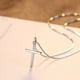 thumbnail image 1 of Collar de cruz cristiana Brillar colgante de plata 925 oro blanco, 1 of 3