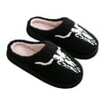 thumbnail image 5 of Mostsola Slippers for Women Funny Pumpkin Ghost Print Plush Cozy Indoor House Slippers Slip on Shoes, 5 of 8
