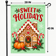 thumbnail image 3 of Purgmipth Sweet Holidays Christmas Garden Flag, Double-Sided Gingerbread House Pumpkin Outdoor House Flag for Porch Yard Decor, 28 x 40 Inch, 3 of 8