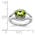 thumbnail image 4 of Auriga 925 Sterling Silver Peridot Engagement Ring Size 9 for Women, 4 of 6