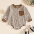 thumbnail image 2 of CAUYDY 3 6 9 Months Preemie Clothes Boy Newborn Sleepers 1T 2T Baby Boys Long Sleeve Romper Pajamas Infant Bodysuit Fall Winter Coffee for Sizes 6-12 Months, 2 of 5