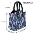 thumbnail image 4 of Zufioo Silhouette Cats Print Leather Rivet Shoulder Bag, Microfiber PU Leather Adjustable Shoulder Strap Handbag, Ideal Gift for Women-One Size, 4 of 6