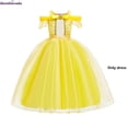 thumbnail image 1 of Vestido de la Bella y La Bestia para niñas, disfraz de princesa de Disney para Halloween, vestidos para fiesta infantiles y boda, 1 of 4