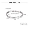thumbnail image 3 of Pulsera de acero inoxidable para hombre con placa de identificación curva, 3 of 3