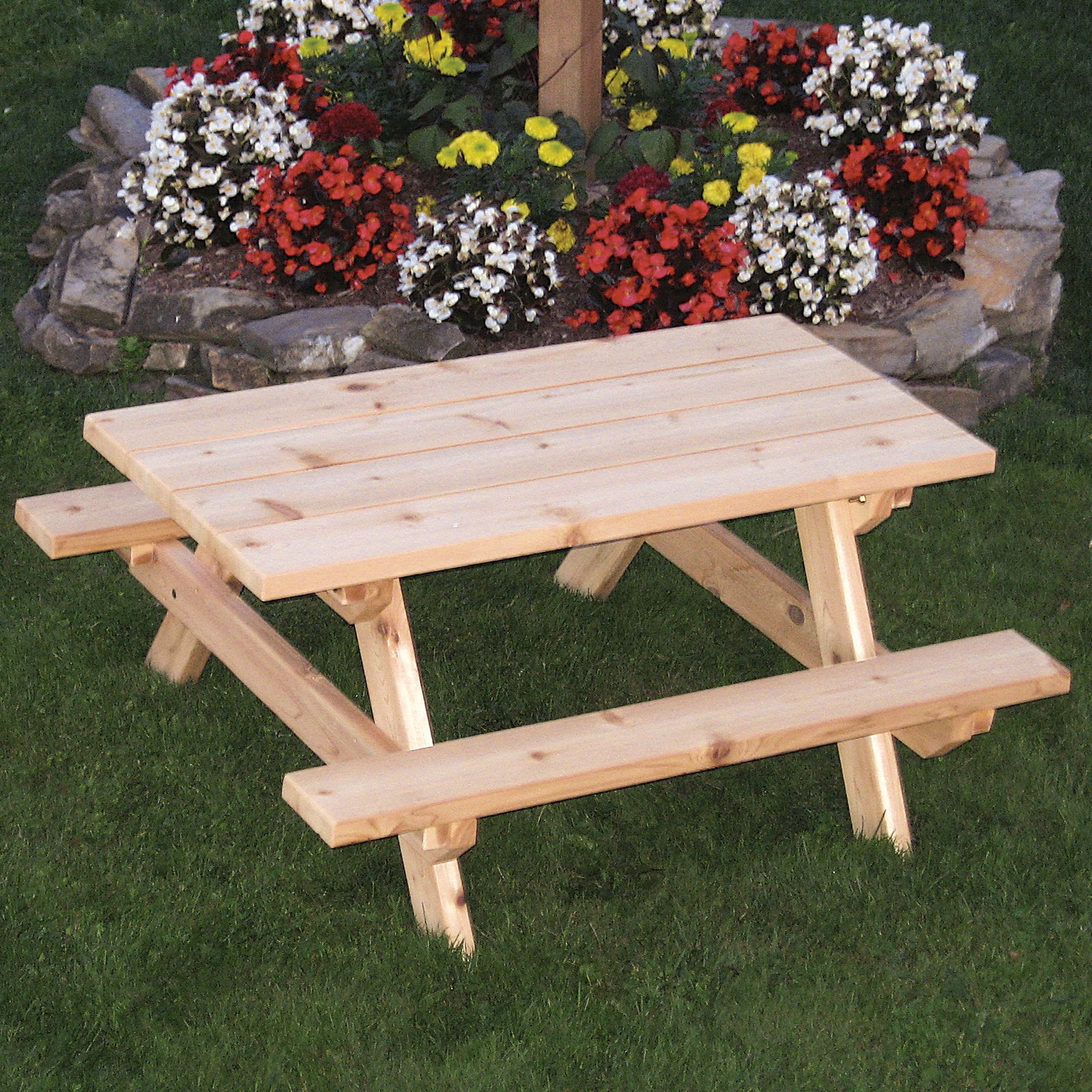 A L Furniture Western Red Cedar Kids Picnic Table