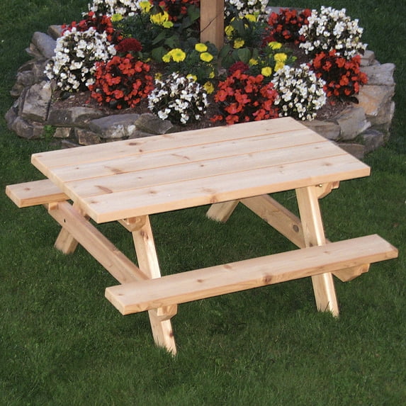 A & L Furniture Western Red Cedar Kids Picnic Table