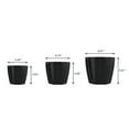 thumbnail image 6 of 3 Pack Plant Pots, 4.5/5/6.5 inch Plastic Pots for Plants with Drainage Hole and Trays, Plants Not Included (3 Size), 6 of 7