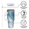 thumbnail image 4 of 40oz Tumbler with Handle and Straw, Vacuum Insulated Stainless Steel Travel Mug, Fits Car Cup Holder, Abstract Colorful Print, 4 of 6
