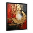 thumbnail image 4 of Designart "Fusion Spiral In Red And Gold II" Abstract Spirals Picture Framed Wall Art Living Room, 4 of 5