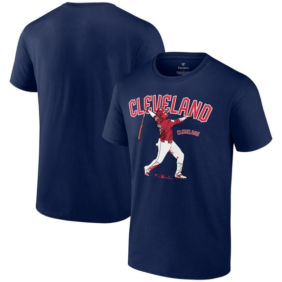 Men's Jose Ramirez Navy Cleveland Guardians Player Swing T-Shirt