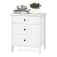 thumbnail image 1 of Gymax 3-Drawer Nightstand Wooden Bedside Table Modern Side End Table Space-Saving White, 1 of 10