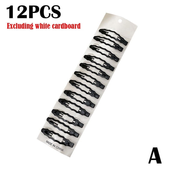 10/12PCS Black Snap Hair Clips Barrettes For Women Simple Sweet Headdress Kid Clips Waterdrop Barrette Accessorie E8T1 Hair