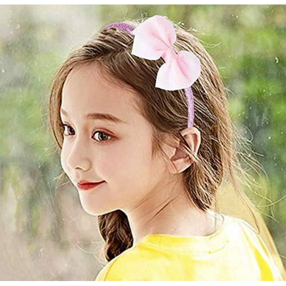 Girls Headband Twinkle Glitter Hairband Bow Hair Accessories