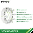 thumbnail image 2 of SCITOO 2x 1.5" inch 8x6.5 to 8x6.5 Wheel Spacers 8x165.1mm to 8x165.1mm 126.15mm 8 Lug Compatible with Ch-evrolet Silverado 2500 HD 3500 HD for Ch-evrolet Silverado 1500, 2 of 5