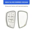 thumbnail image 2 of OFFCURVE for Chevy GMC Key Fob Cover, for 2022 2023 2024 Chevrolet Silverado 1500 GMC Sierra 1500 2500HD 3500HD Buick Envision, Soft TPU Key Shell Case Remote Smart Key Holder（5 Buttons Ivory), White, 2 of 5