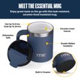 thumbnail image 2 of RTIC Essential 12 oz Ceramic Lined Leak-Resistant Lid Coffee Mug, Navy, 2 of 7