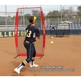 thumbnail image 3 of PowerNet 4x7 FT Portable Pitching I-Screen NET ONLY, Softball Baseball Pitcher Protection, Practice Net for Pitching and Hitting, Instant Player and Coach Protector from Line Drives Grounders, 3 of 4