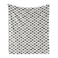 thumbnail image 1 of Clouds Soft Flannel Fleece Throw Blanket, Abstract Repetitive Sky Elements Soft Tones Simplistic Illustration, Cozy Plush for Indoor and Outdoor Use, 60" x 80", Charcoal Grey Off White, by Ambesonne, 1 of 5