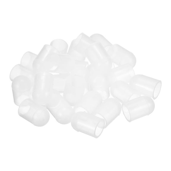 48Pack Silicone End Caps, 11mm(7/16") ID 13mm(1/2") Height, Clear