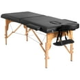 thumbnail image 4 of Patiojoy Portable Massage Table Adjustable Spa Bed Wooden Legs with Face Cradle & Carry Case Black, 4 of 7