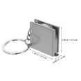 thumbnail image 2 of OUNONA 2Ud Metal Tape Measure Keychain Plated Silver Portable for Measuring Length with Lock and Durable Material, 2 of 7