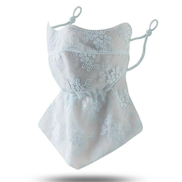 Floral Sunscreen Mask Sunscreen Mask Long Full Face Neck Protection Neck C3