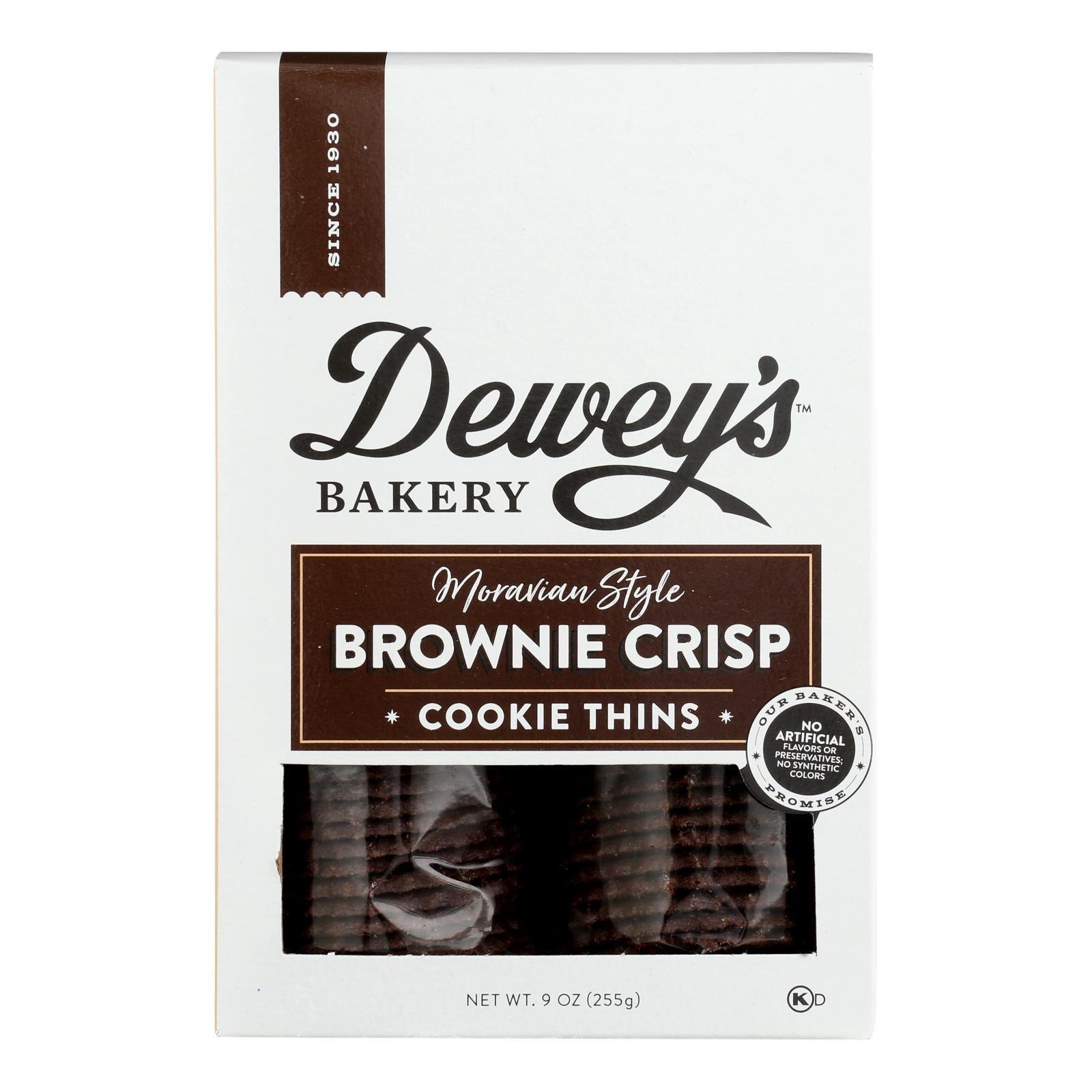 Deweys Bakery Cookies Brownie Crisp Case of 6 9 OZ