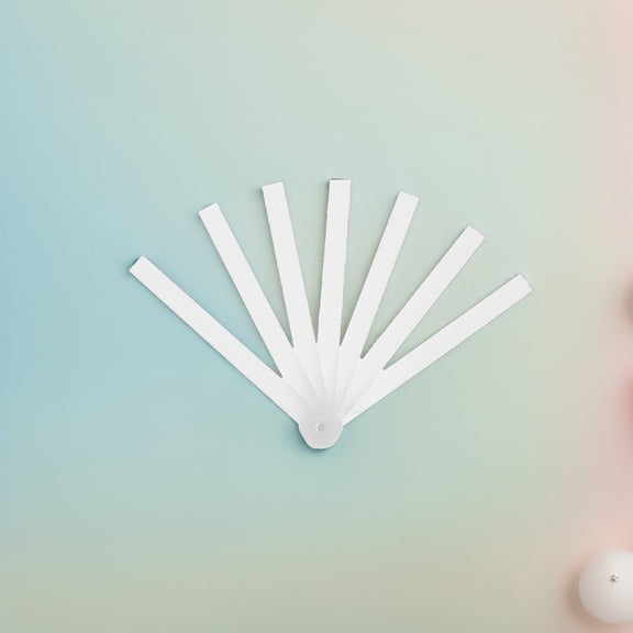 OULII 12pcs Diy Hand Fan Ribs Plastic Fan Parts White Sturdy Construction Craft Enthusiasts Various Occasions