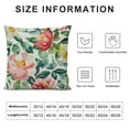 thumbnail image 5 of PHYHOO Spring Pillow Covers,Pink Flowers Green Leaves Watercolor Floral Throw Pillow Case Home Decorations Cushion Cover for Couch Sofa Bed Farmhouse Indoor Outdoor Decor, 5 of 5