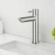thumbnail image 1 of Acero inoxidable Fregadero de agua de agua fría Un solo mango de un solo mango de baño Basin Basin Fregador de agua Tapón para la cocina del baño, 1 of 7