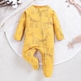 thumbnail image 2 of KPOPLK Baby Girl Footed Pajamas Long Sleeve Zipper One-Piece Cotton Sleeper for Girls Infant 0-18 Months Size 6-12 Months,Yellow, 2 of 4
