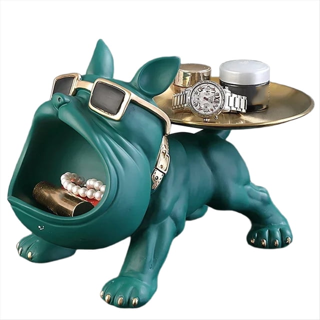 Estatua de Resina de Bulldog Francés, Bandeja para Dulces, , Cuenco, Estatuas para Escritorio de Oficina, Decoración del Hogar, Figuras .