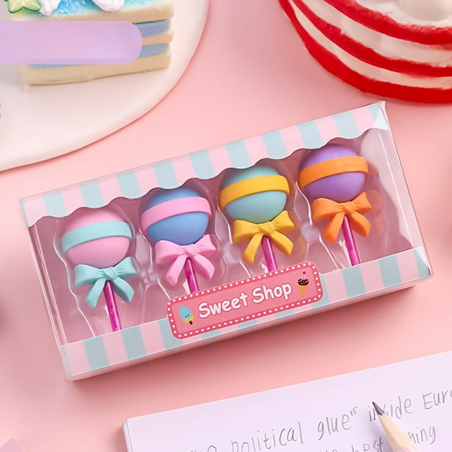 Delightful Food Themed Pencil Erasers for Kids Learning and Classroom School Supply