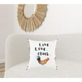 thumbnail image 7 of White Chicken Love Modern Throw Pillow, 7 of 7