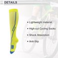 thumbnail image 4 of Calcetines de ciclismo Unique Bargains con absorción de impactos, antideslizantes, para exteriores, color amarillo y azul, tamaño L, neutros y universales, 1 par, 4 of 7