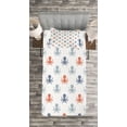 thumbnail image 3 of Ambesonne Octopus Quilted Bedspread Set 2 Pcs, Nautical Silhouettes, Twin Size, Blue Grey Cinnamon, 3 of 3