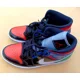 thumbnail image 1 of N I-K-E UK SIZE 9.5 A i r-Jor-dan 1 MULTI COLOURED TRAINERS BARELY USED, 1 of 6