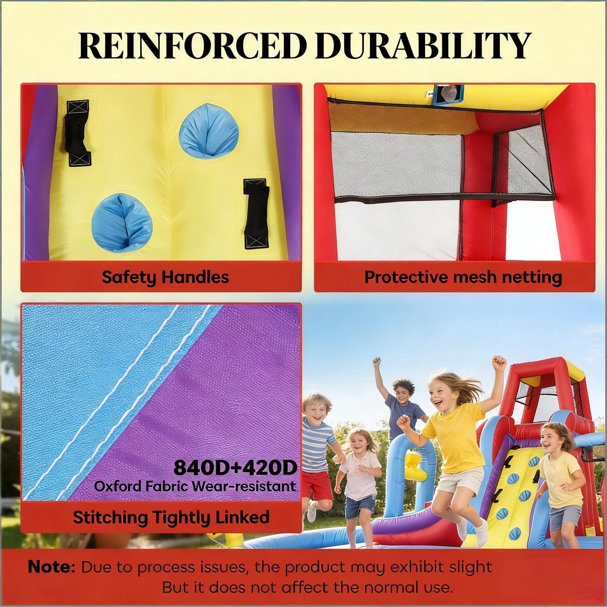 Ambifirner Inflatable Water Bouncy Castle,Inflatable Water Slide 6 in 1 Water Park