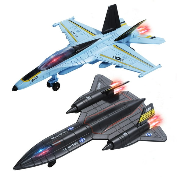 Avión de juguete HOLYFUN Double Metal Fighter Army con sonido y luz