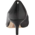 thumbnail image 3 of Sam Edelman Dori Black Leather Slip On Pointed Toe Kitten Heel Fashion Pumps (Black Leather, 11), 3 of 6
