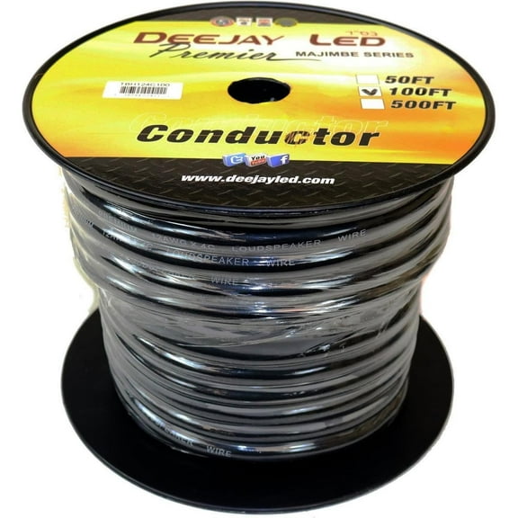 Deejay LED 100' 12 AWG 4-Conductor Cable