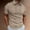 Khaki, variant on Short Sleeve Polo Shirts for Men Summer Casual Textured Quarter Zip Collared Golf Shirts Work Shirt Mens Tees