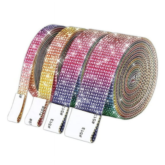 Self Adhesive Diamond Ribbon Roll Glitter Tape Handmade DIY Gift Decoration Wedding Supplies Cosmetics Vase E